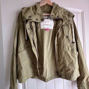Garage Super Soft Green Hooded Utility Jacket